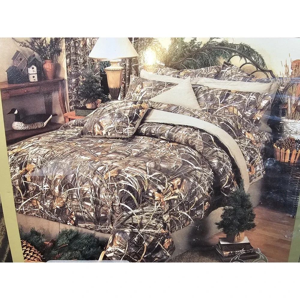 Realtree Max-4 Camo Bedding Queen Sheet Set Rustic Hunting Cabin Farmhouse 4pc